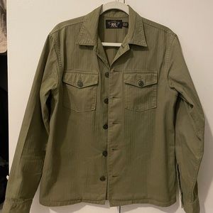 RRL Barrow Herringbone Twill Military Shirt S
